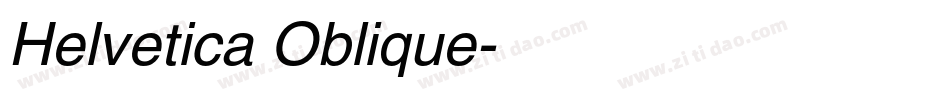 Helvetica Oblique字体转换